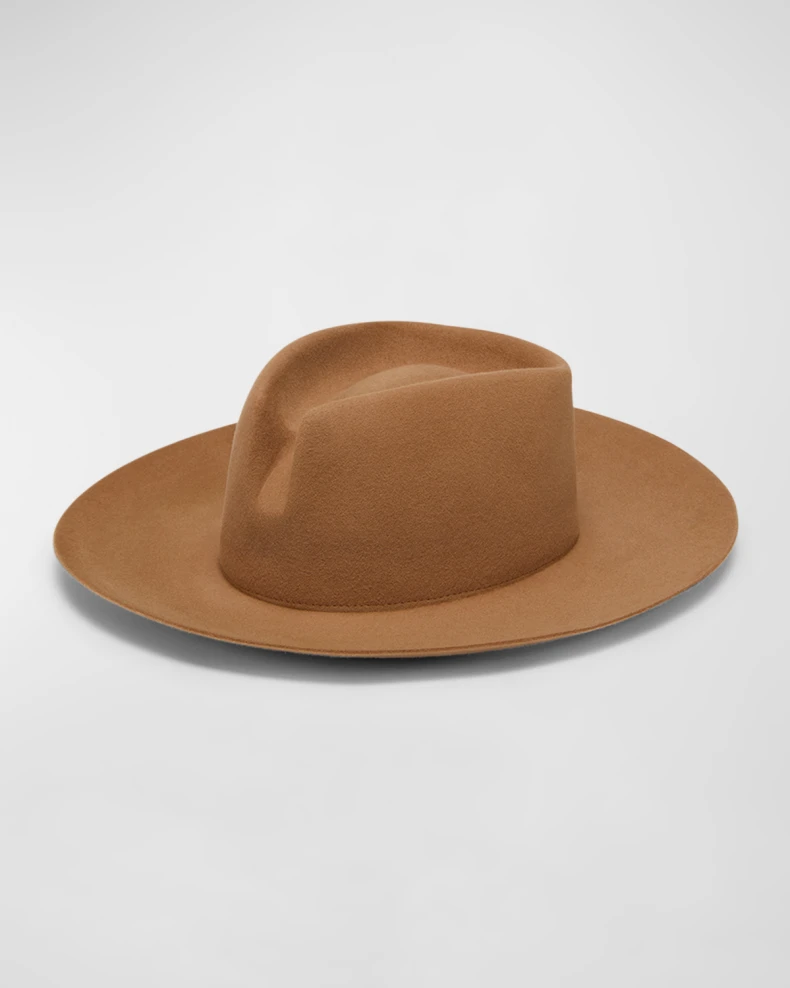 Tan Barbisio Marcello Bicolor Ombré Western Fedora Hat 