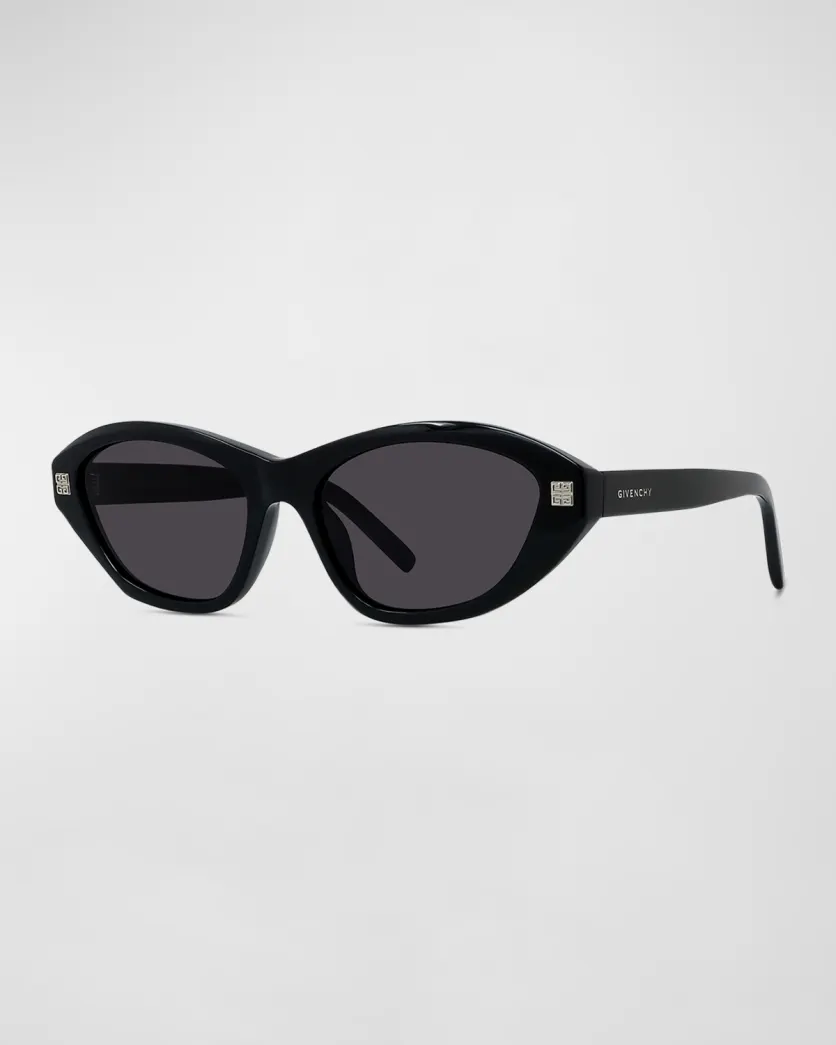 Black Givenchy 4G Logo Acetate Cat-Eye Sunglasses 