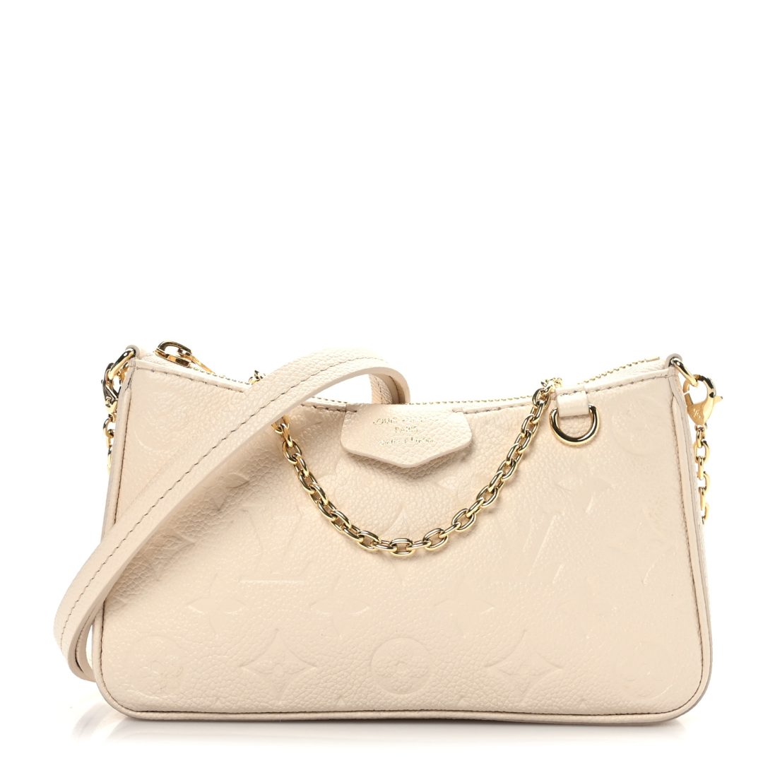 Cream Louis Vuitton Empreinte Easy Pouch On Strap 