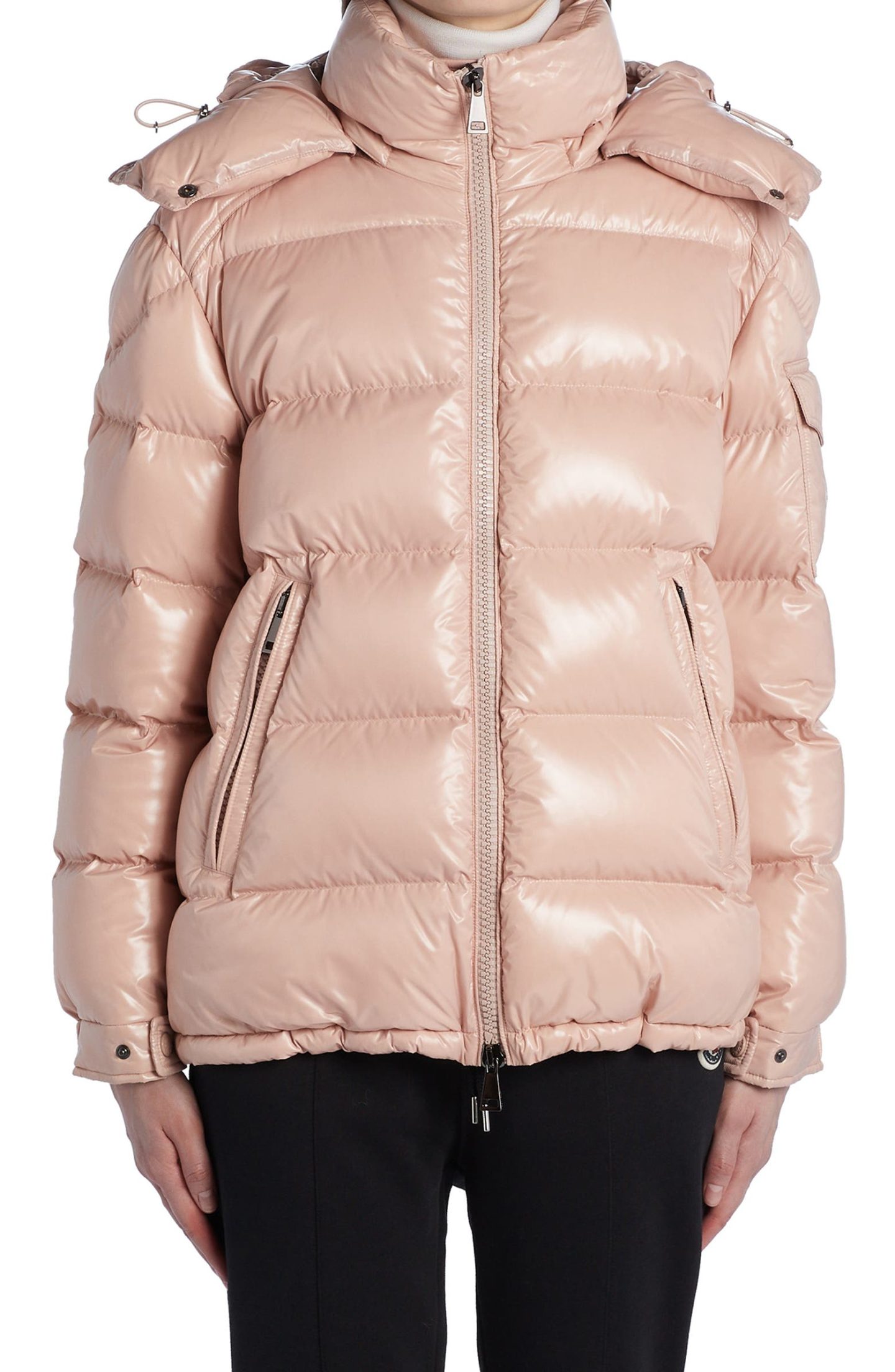 Pink Moncler Maire Water Resistant Down Puffer Jacket 