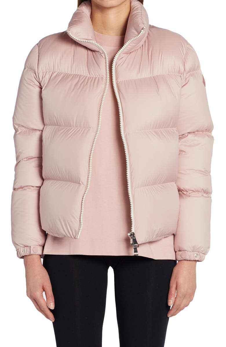 Pink Moncler Anterne Quilted Water Repellent Down Jacket 