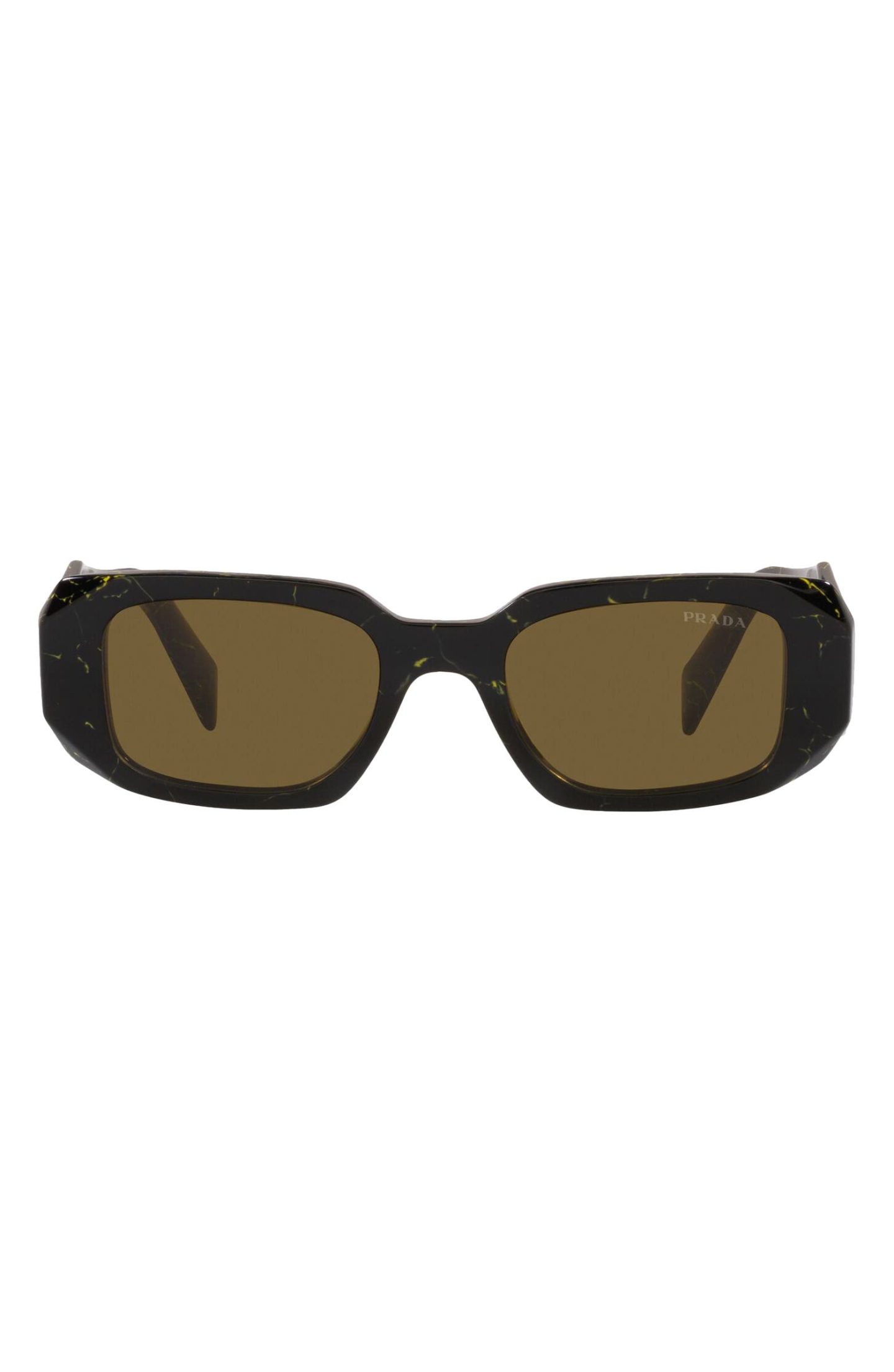 Dark Brown Prada Runway 49mm Rectangle Sunglasses 