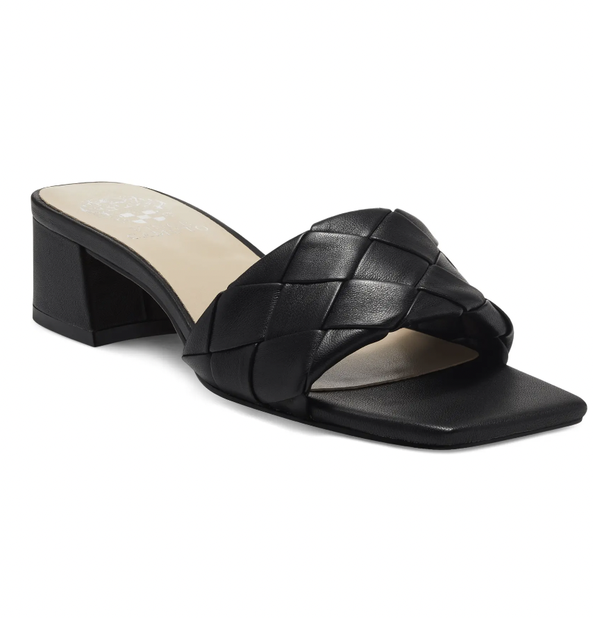 What Color Shoes Go With Everything: Black low block heel sandals