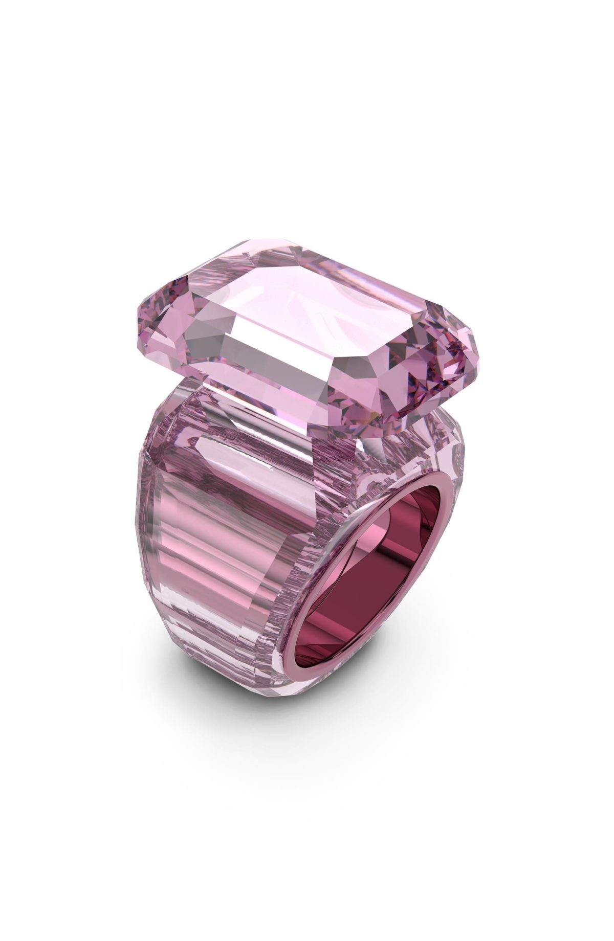 Pink Swarovski Lucent Cocktail Ring 