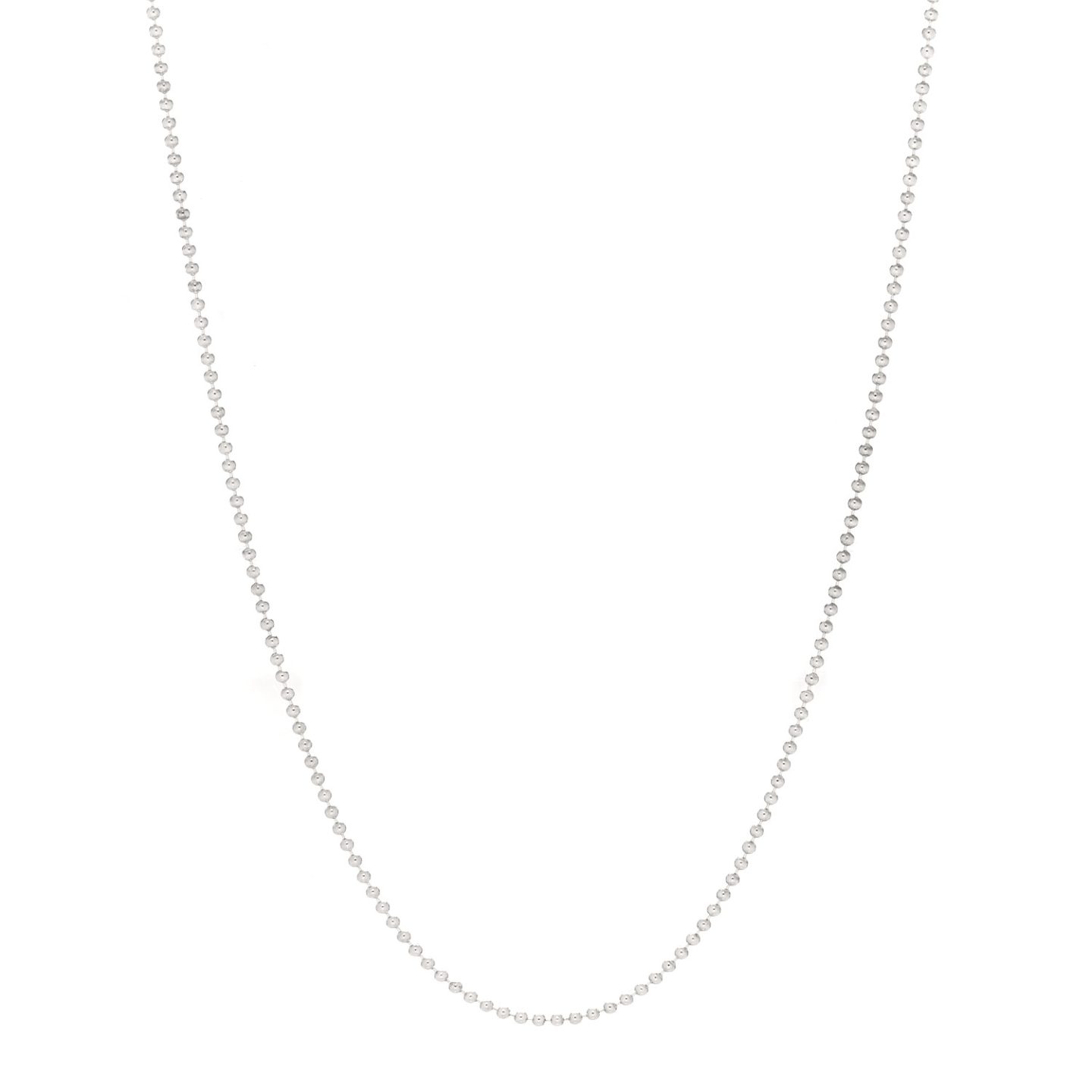 Silver Tiffany Sterling Silver Bead Chain Necklace 