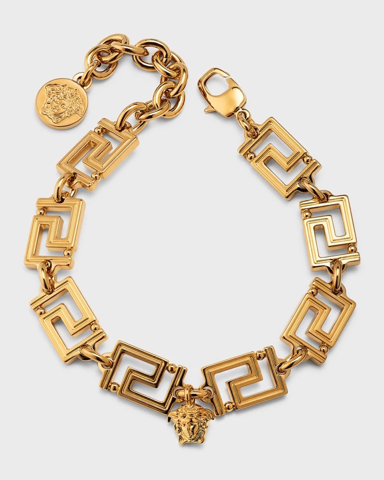 Gold Versace Medusa Chain Bracelet 