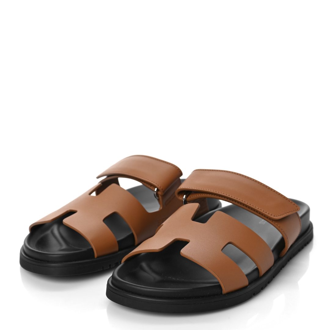 Hermès Calfskin Womens Chypre Sandals