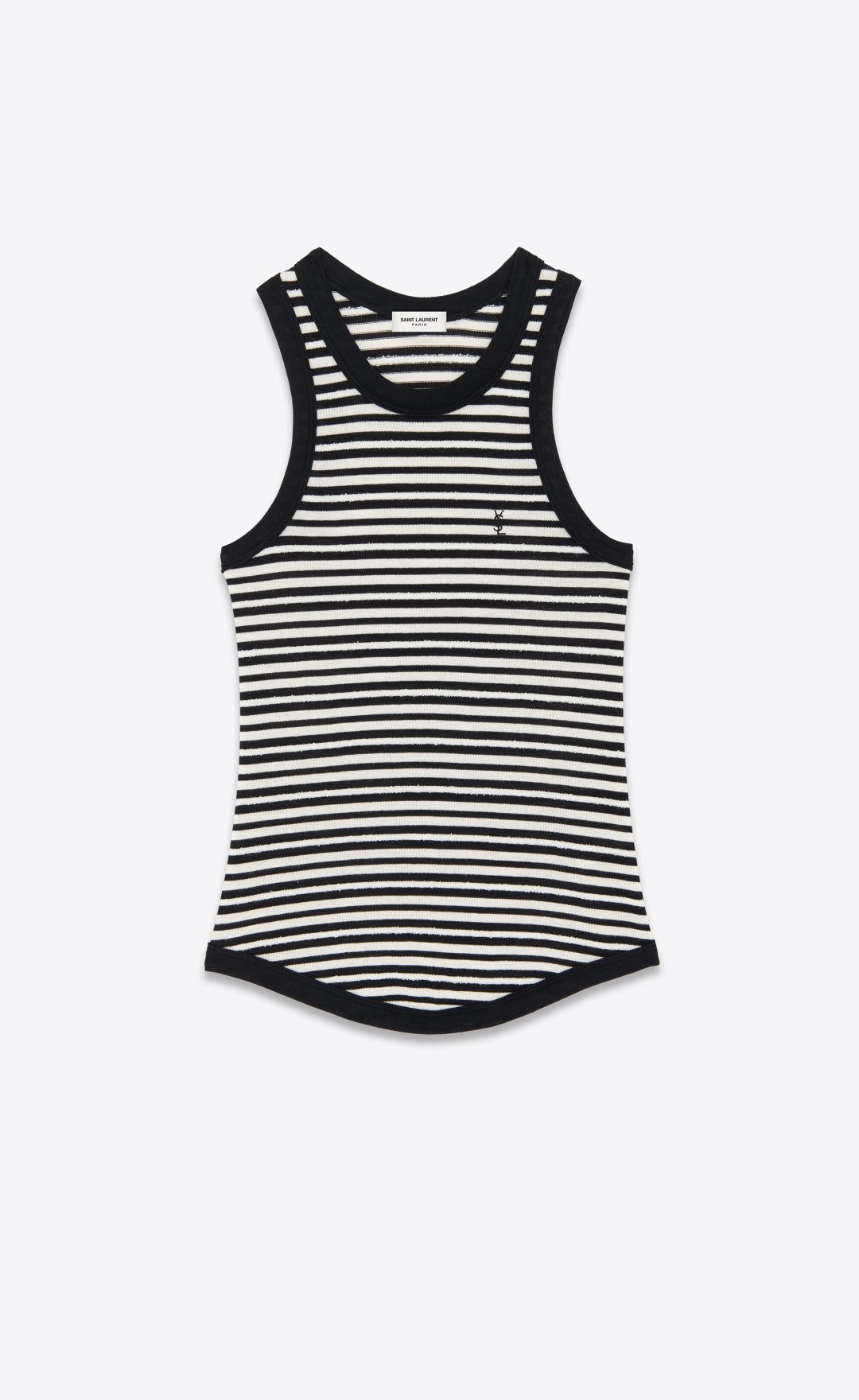 Saint Laurent Striped Cassandre Tank Top