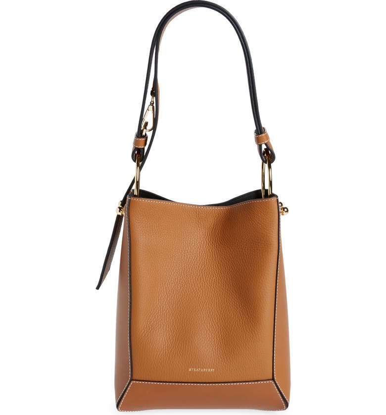 Strathberry Midi Lana Leather Bucket Bag