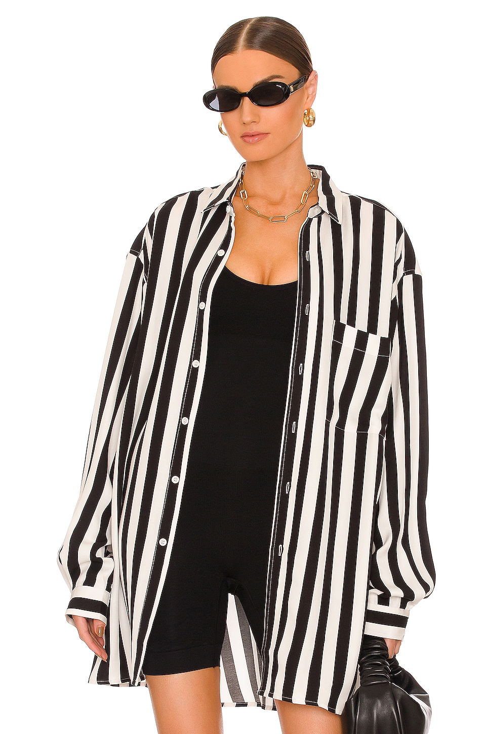 BLANCA Dillon Striped Shirt