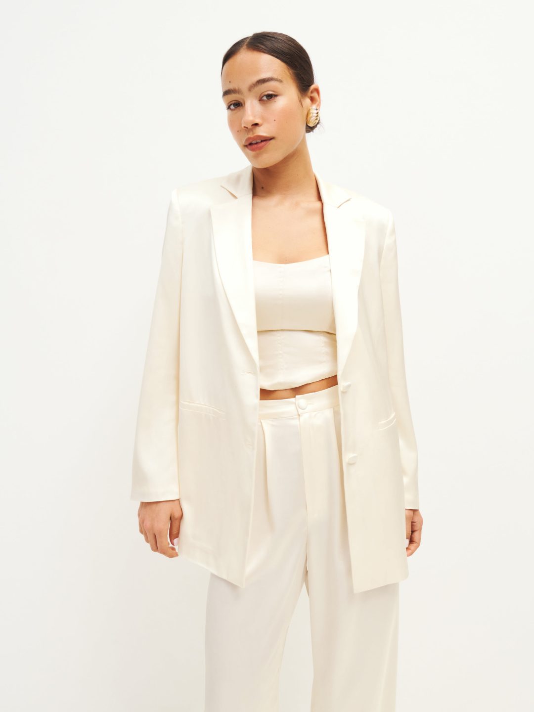 Reformation Vera Satin Blazer