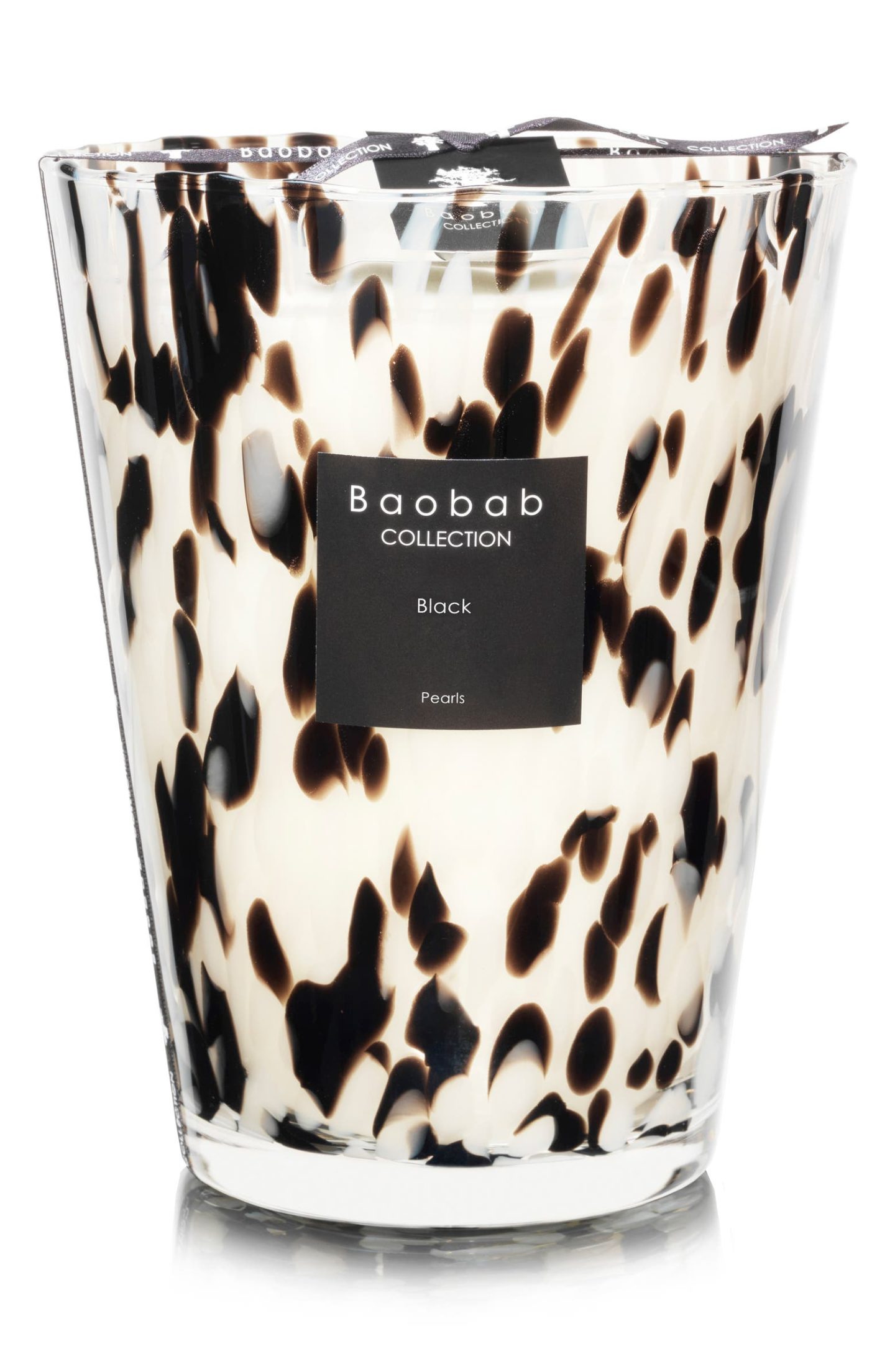 Brown and white Baobab Black Pearls Candle 
