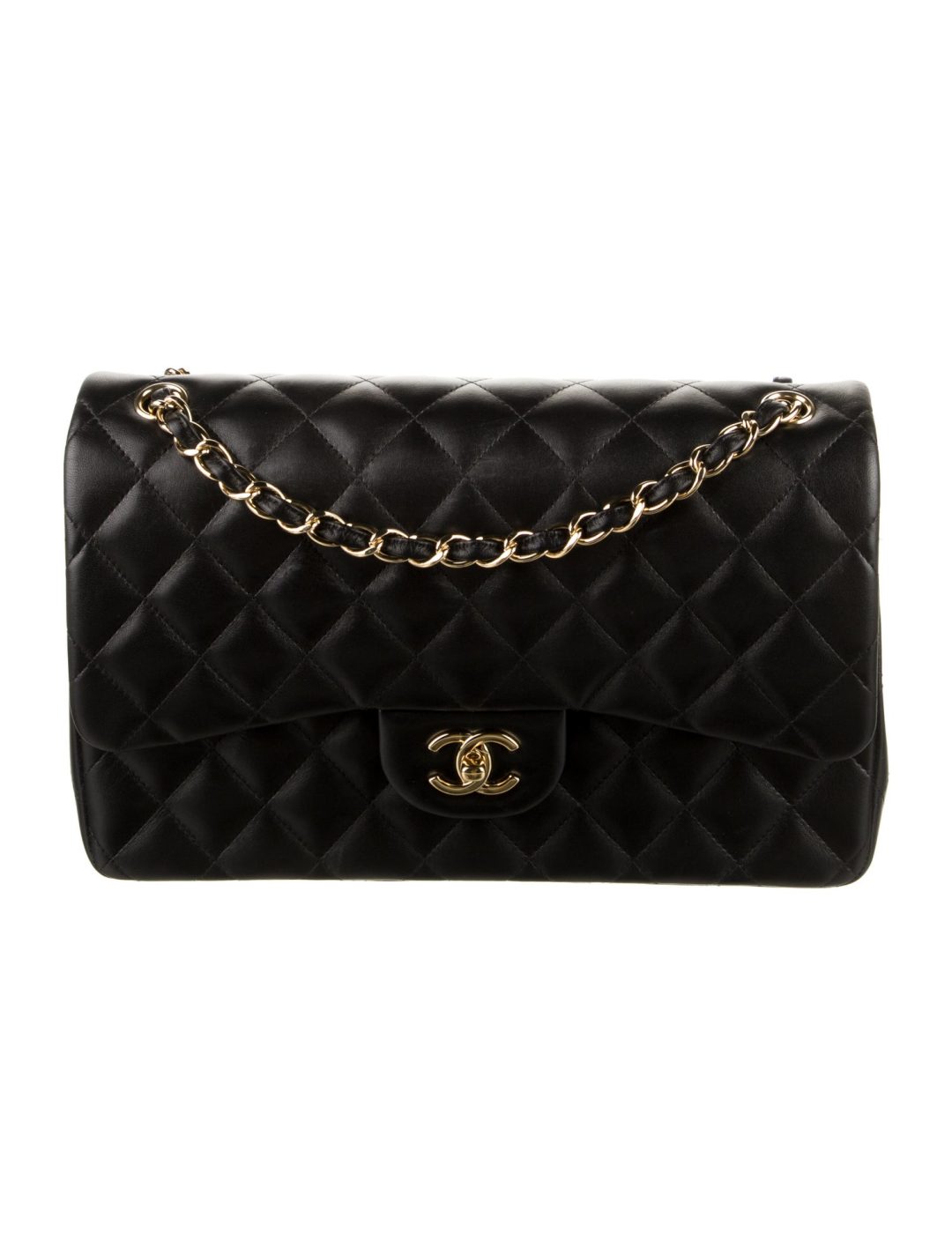 Black Chanel Classic Jumbo Double Flap Bag 