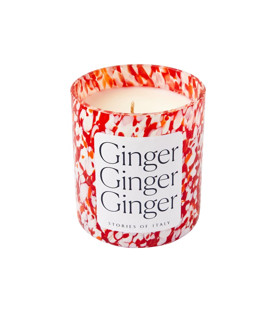 Red and white Stories of Italy Macchia Su Macchia Ginger scented candle 