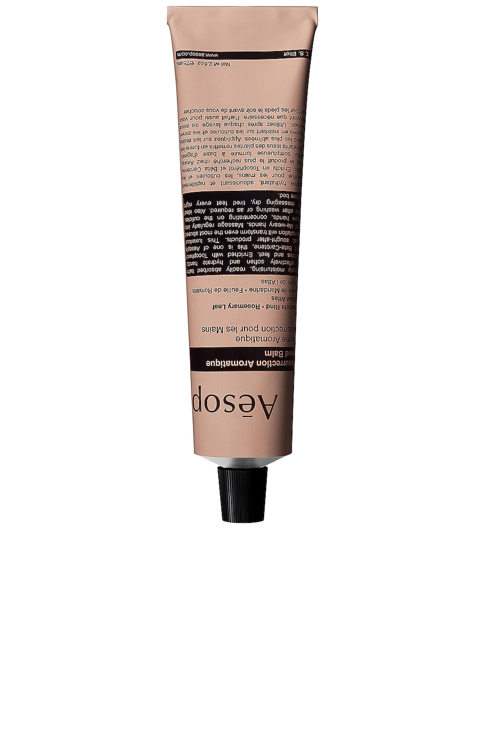 Beige and black Aesop Resurrection Aromatique Hand Balm 