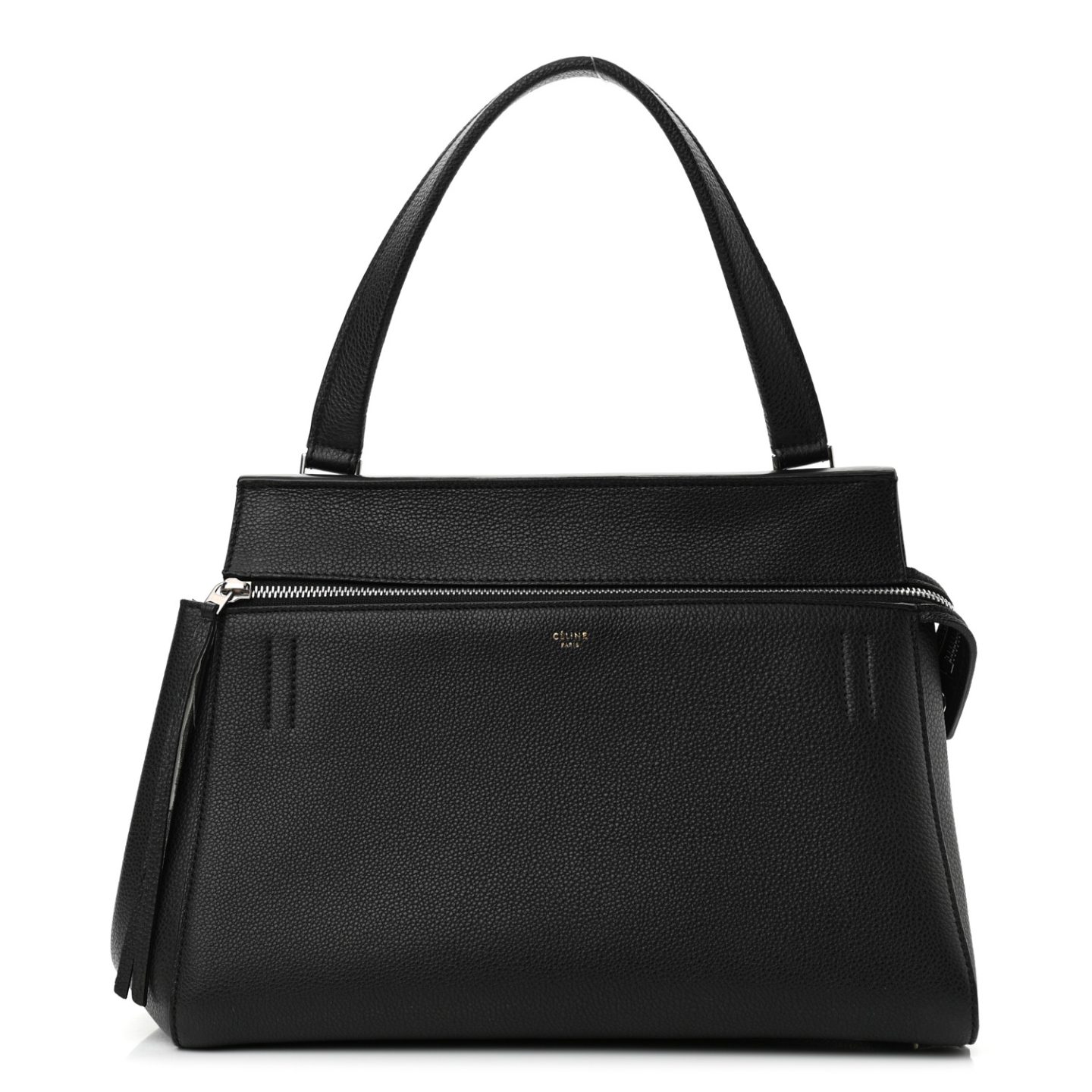 Black Celine Supple Calfskin Medium Edge Shoulder Bag 