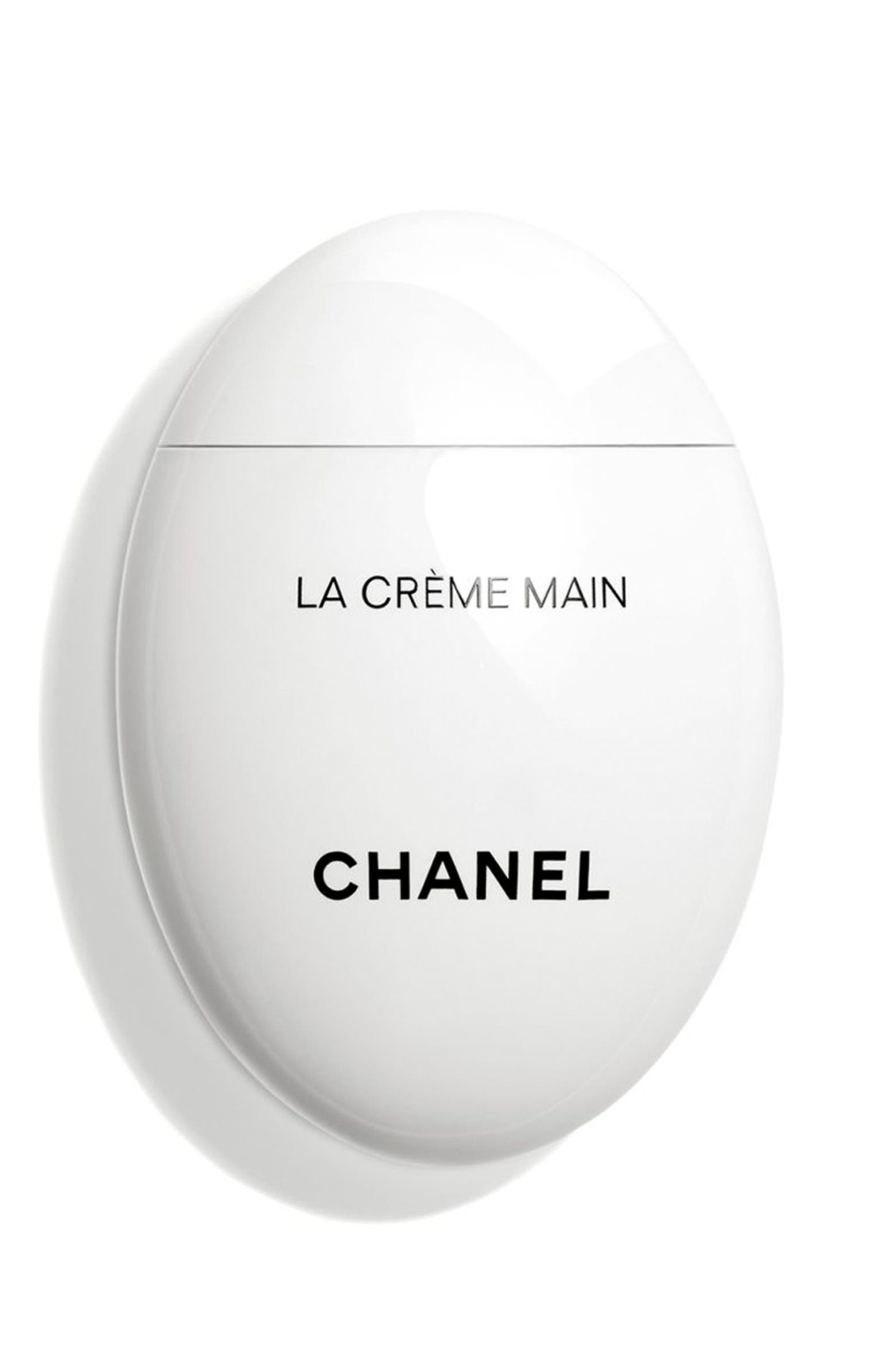 White and black Chanel La Creme Main Hand Cream 