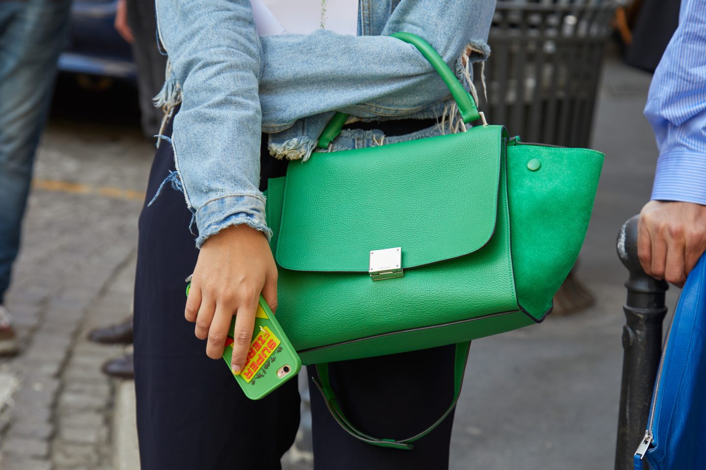 Green Celine Trapeze bag