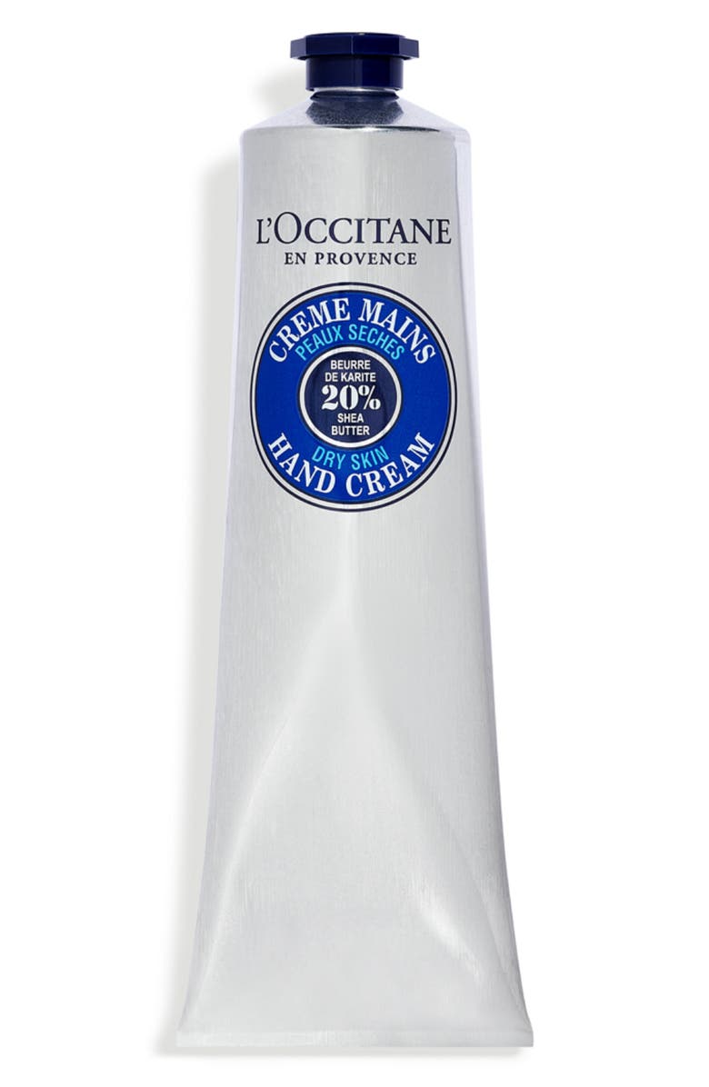 Silver, blue and black L'Occitane Shea Hand Cream 