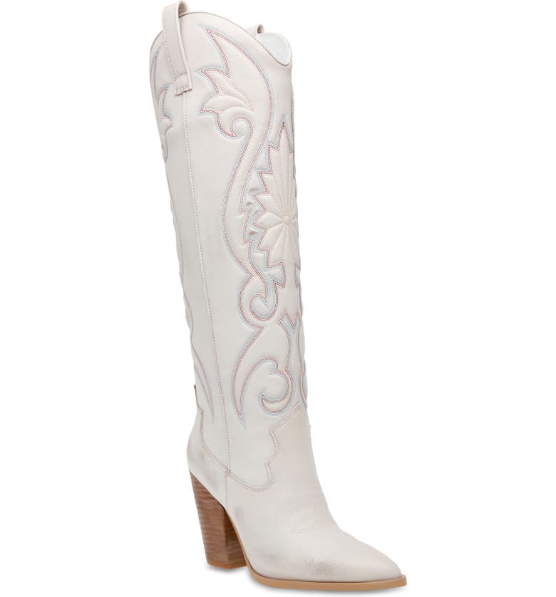 White Steve Madden Lashes Western Boot 