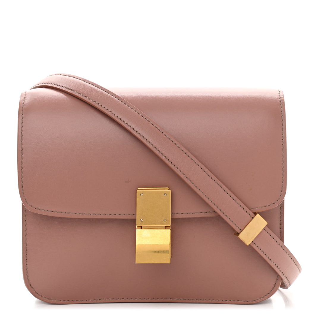 Pink Celine Box Calfskin Teen Classic Box Flap Bag