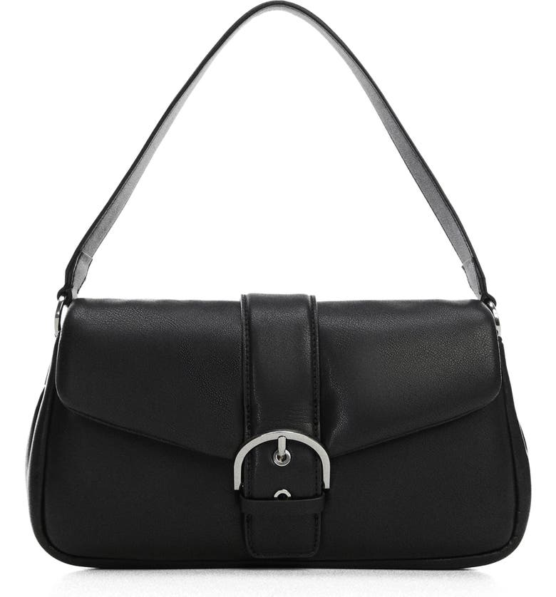 Black Mango Faux Leather Shoulder Bag 