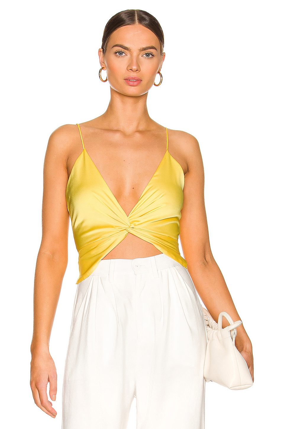 Yellow More to Come Anais Twist Front Top 