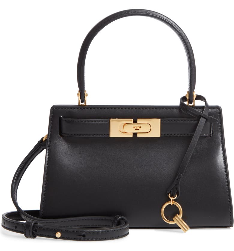 Black Tory Burch Mini Lee Radziwill Leather Bag 