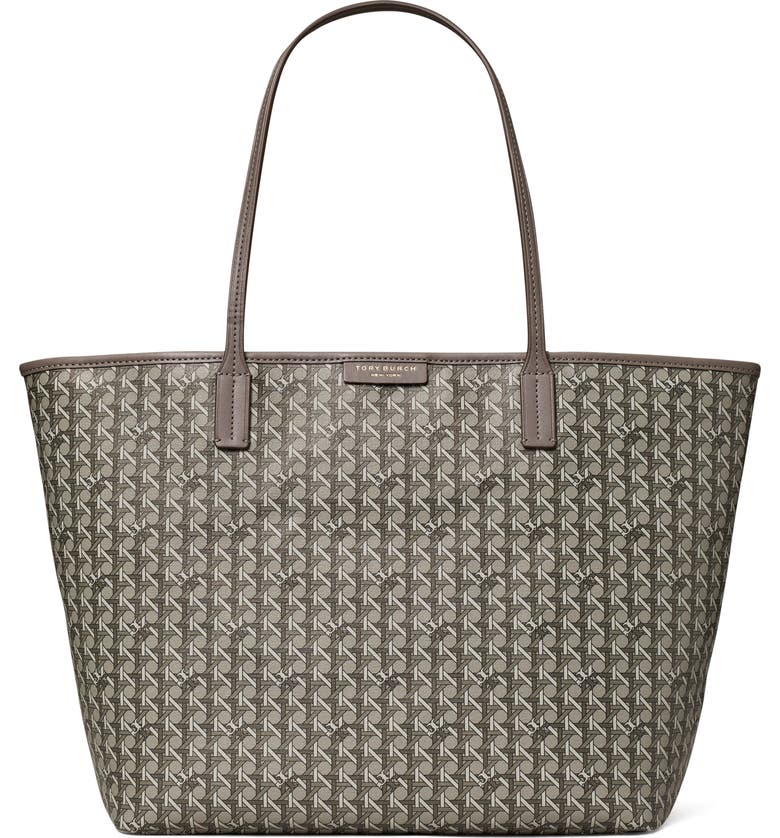 Grey Tory Burch Ever-Ready Zip Tote