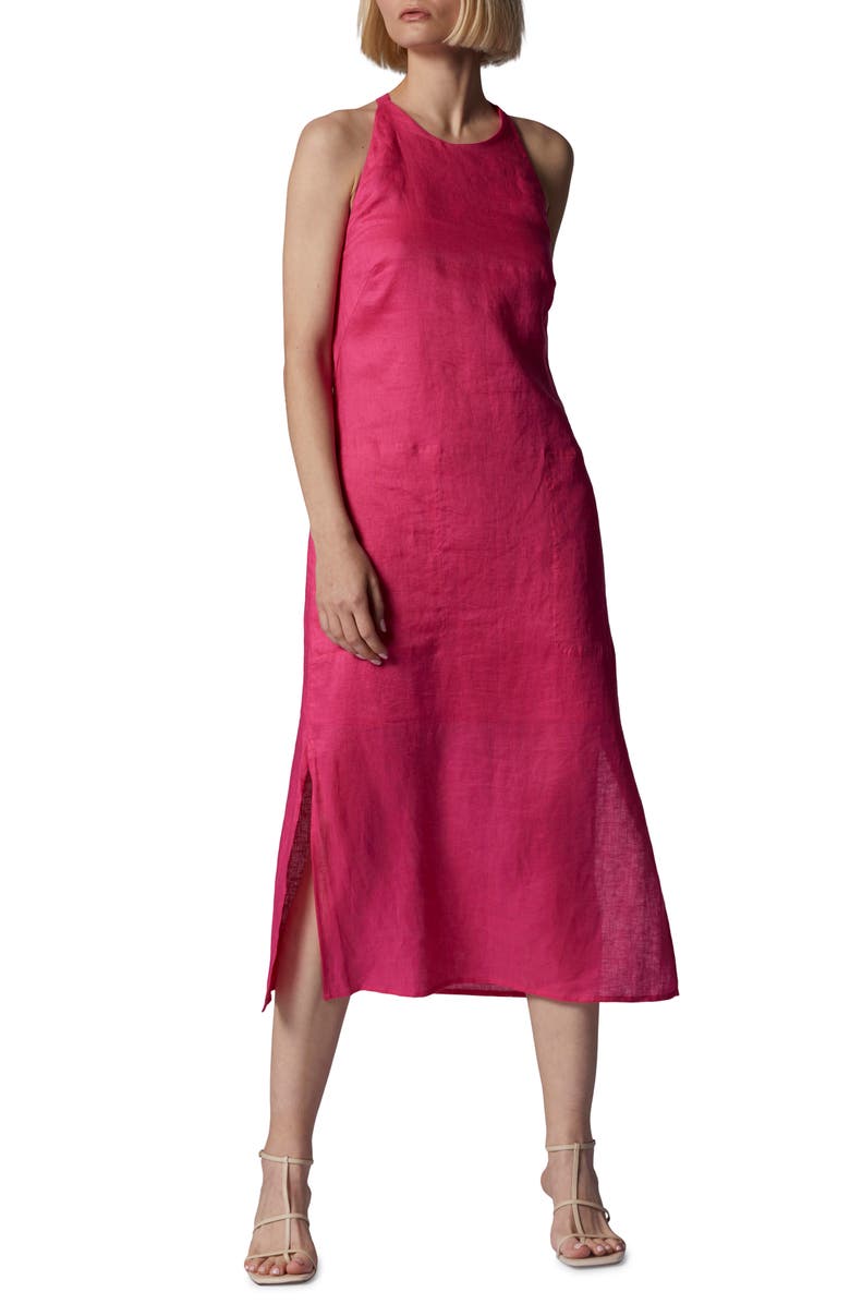 Equipment Fuschia Bellamy Sleeveless Linen Dress