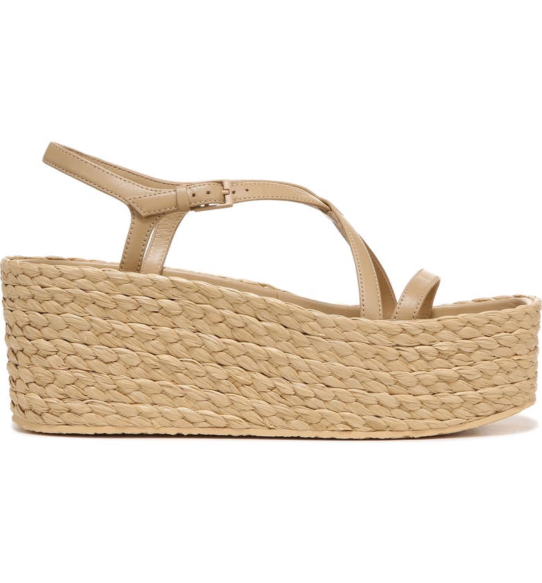 Vince Raffia Strappy Platform Sandals