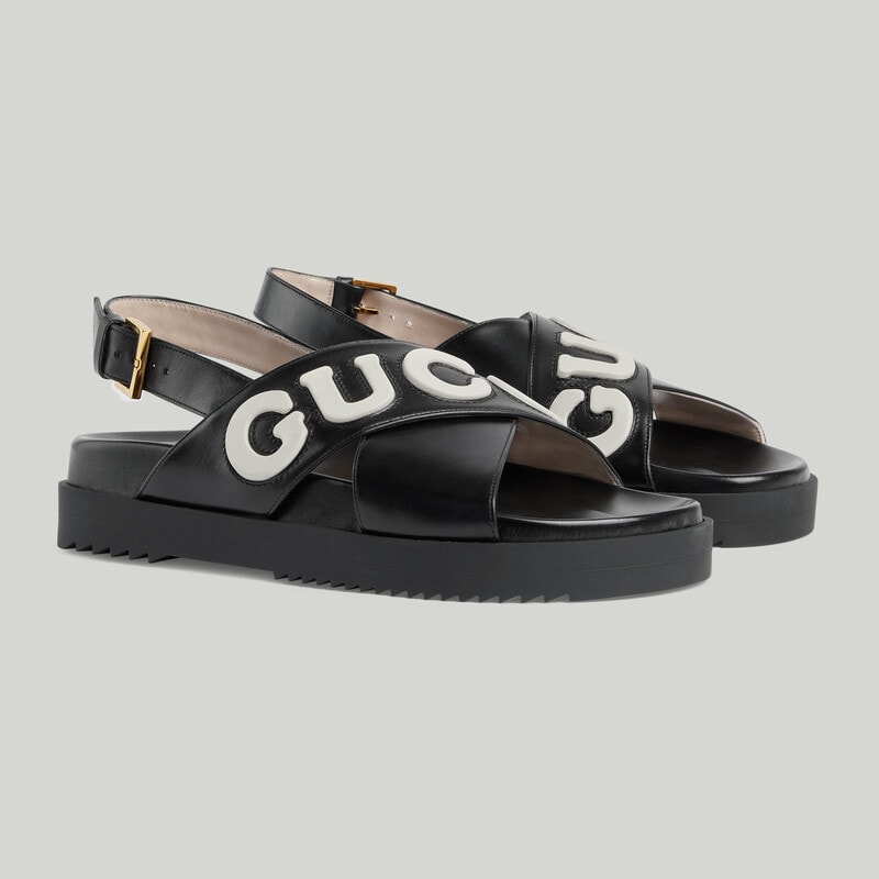 Black and white Gucci Women's Gucci Sandal 