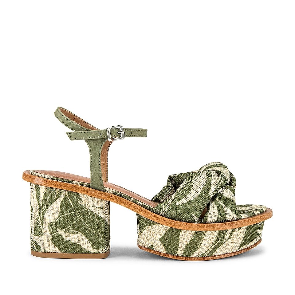 RAYE Green Arden Platform Heels