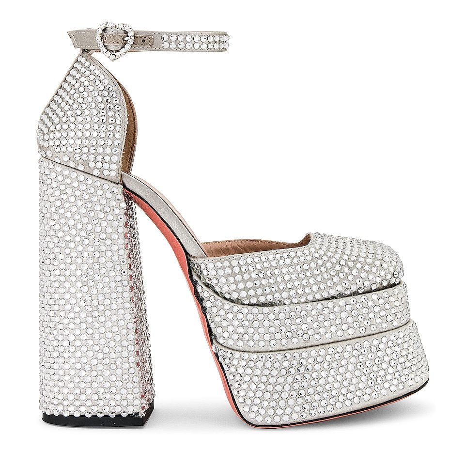 Vivetta Silver Crystal Platform Heel