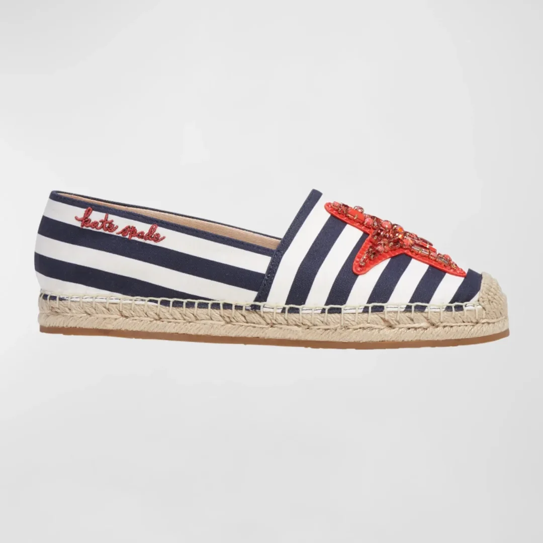 Kate Spade Striped Starfish Espadrilles