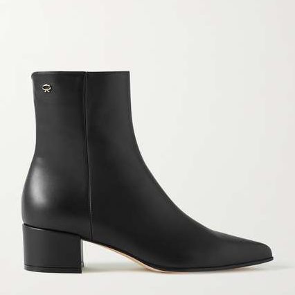 Gianvito Rossi Black Vitello Glove Ankle Boots