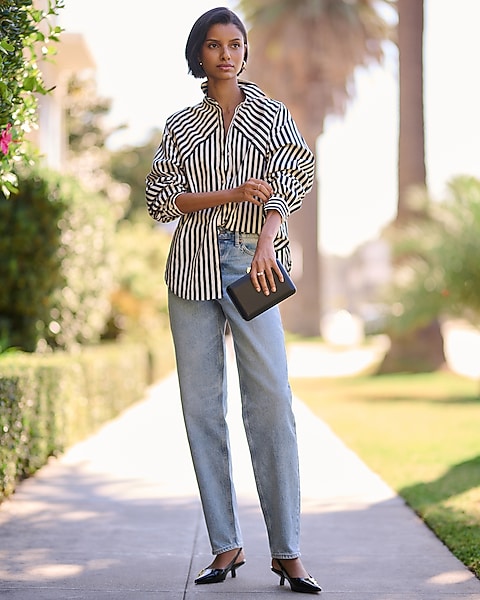 Striped boyfriend shirt