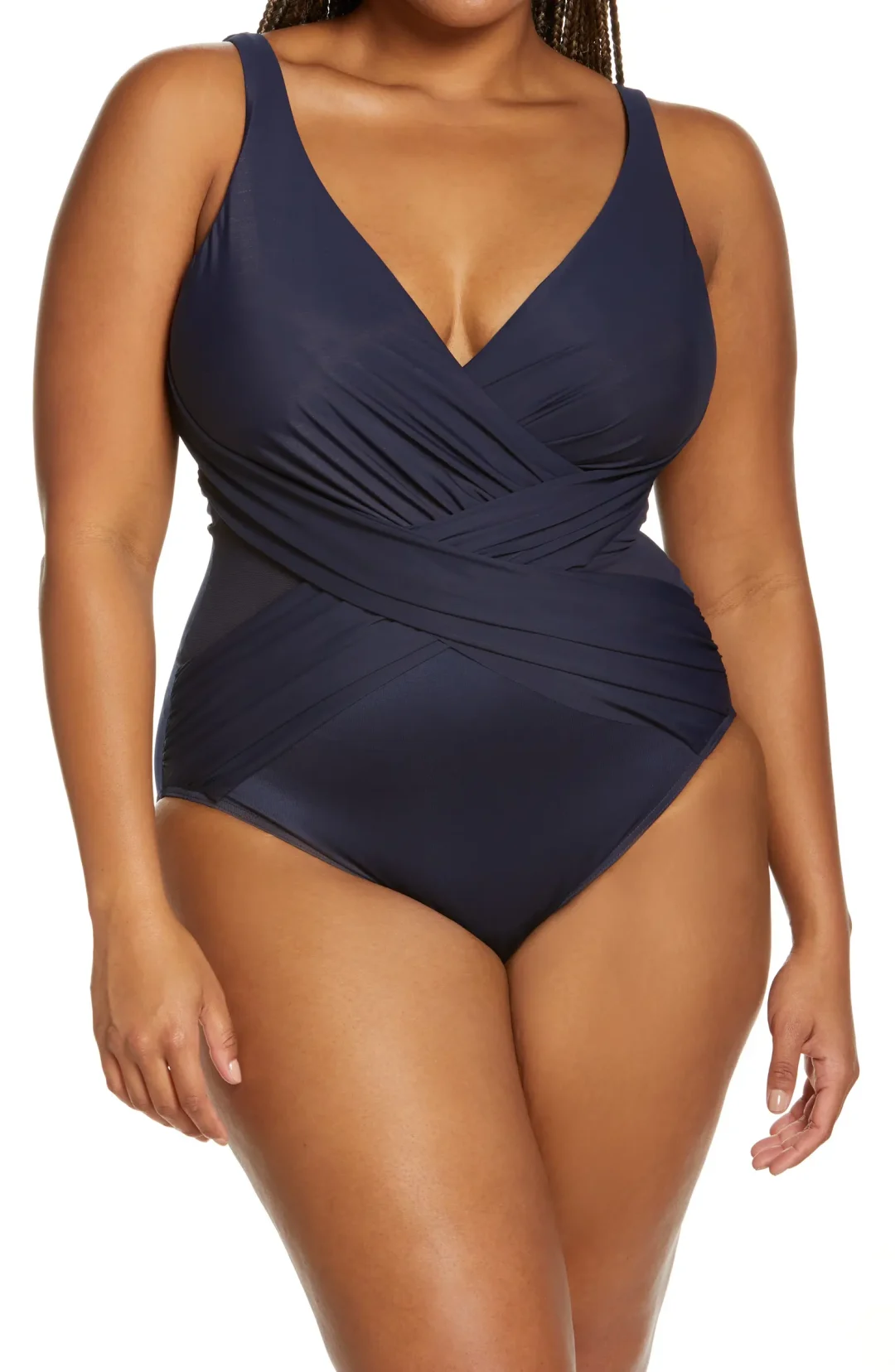 Navy blue shaping swimsuit