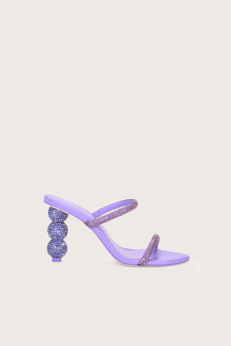 Purple heels with crystals