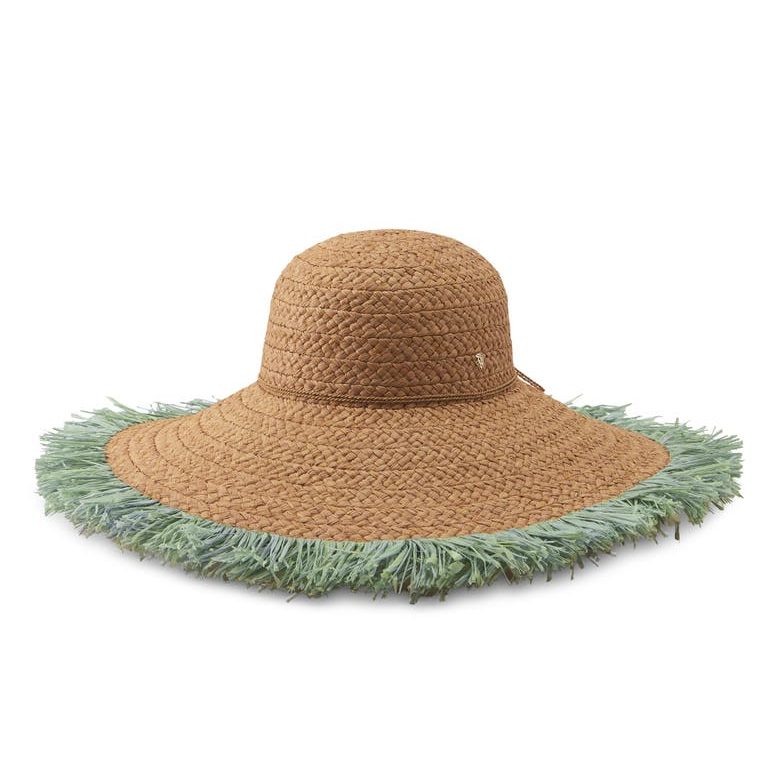 Helen Kaminski Mint Green Raffia Sun Hat