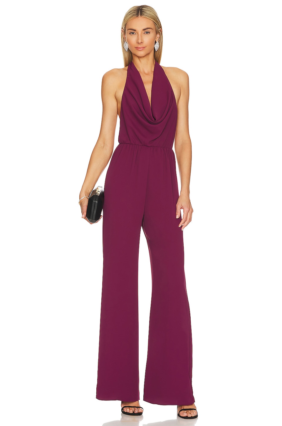 Aubergine purple Amanda Uprichard Gracia Jumpsuit 