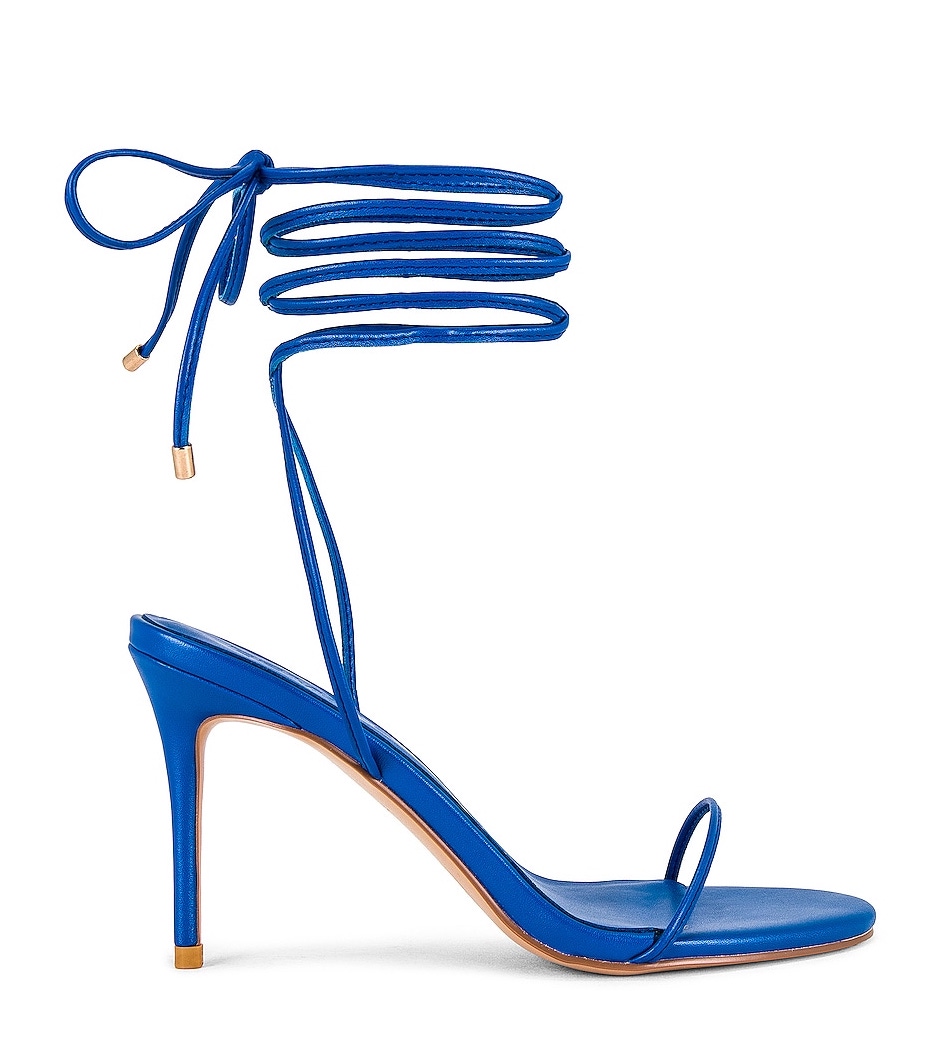 Cobalt blue lace-up heels