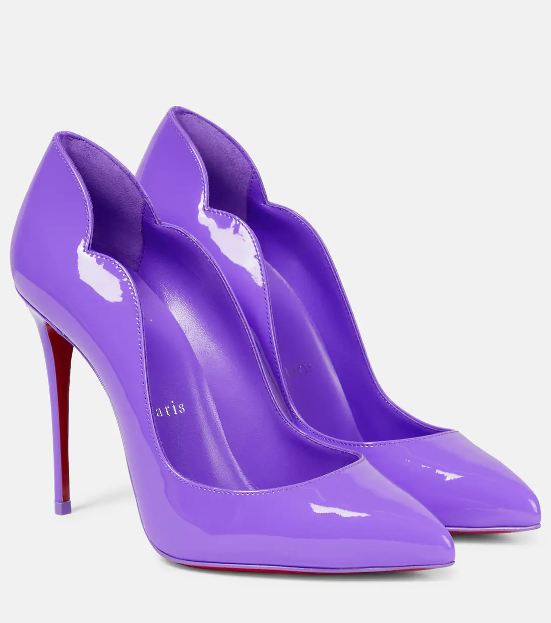 Deep purple Louboutin heels