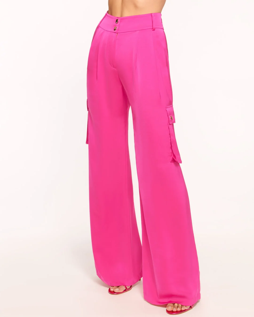 Hot pink cargo pants