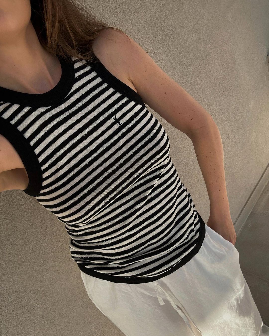 Cute and casual YSL striped top outfit