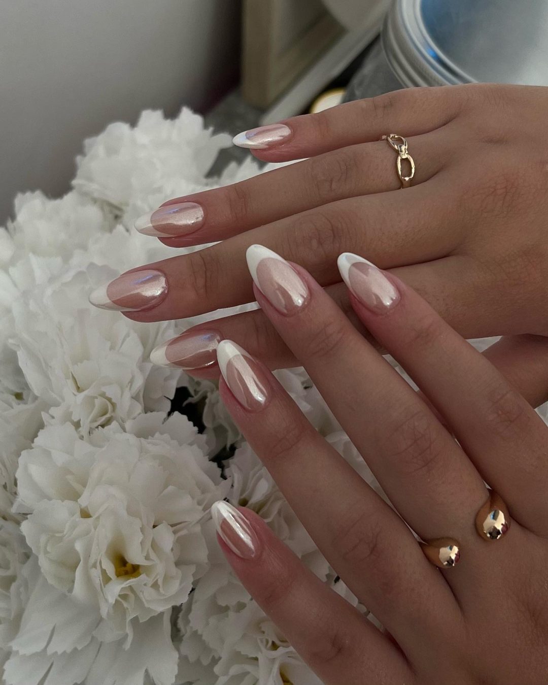Hailey Bieber inspired French tip nails