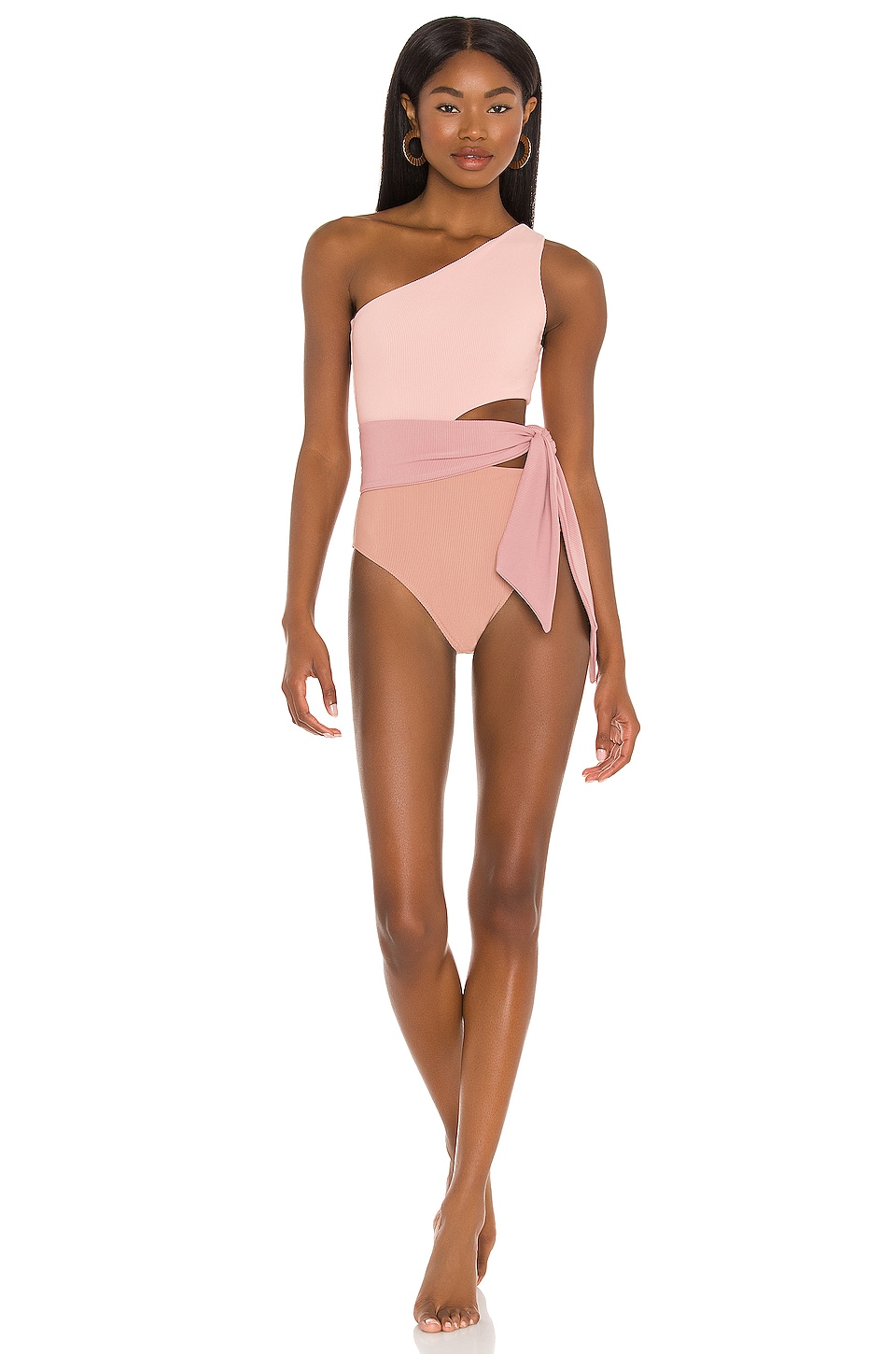 Blush pink one piece swimsuit