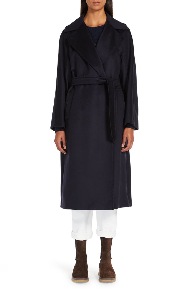 Navy Weekend Max Mara Resina Virgin Wool Coat 