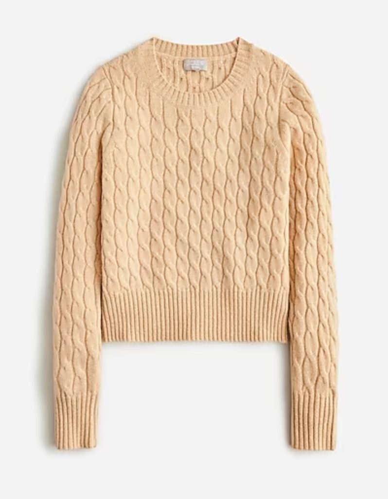 Camel cable knit sweater