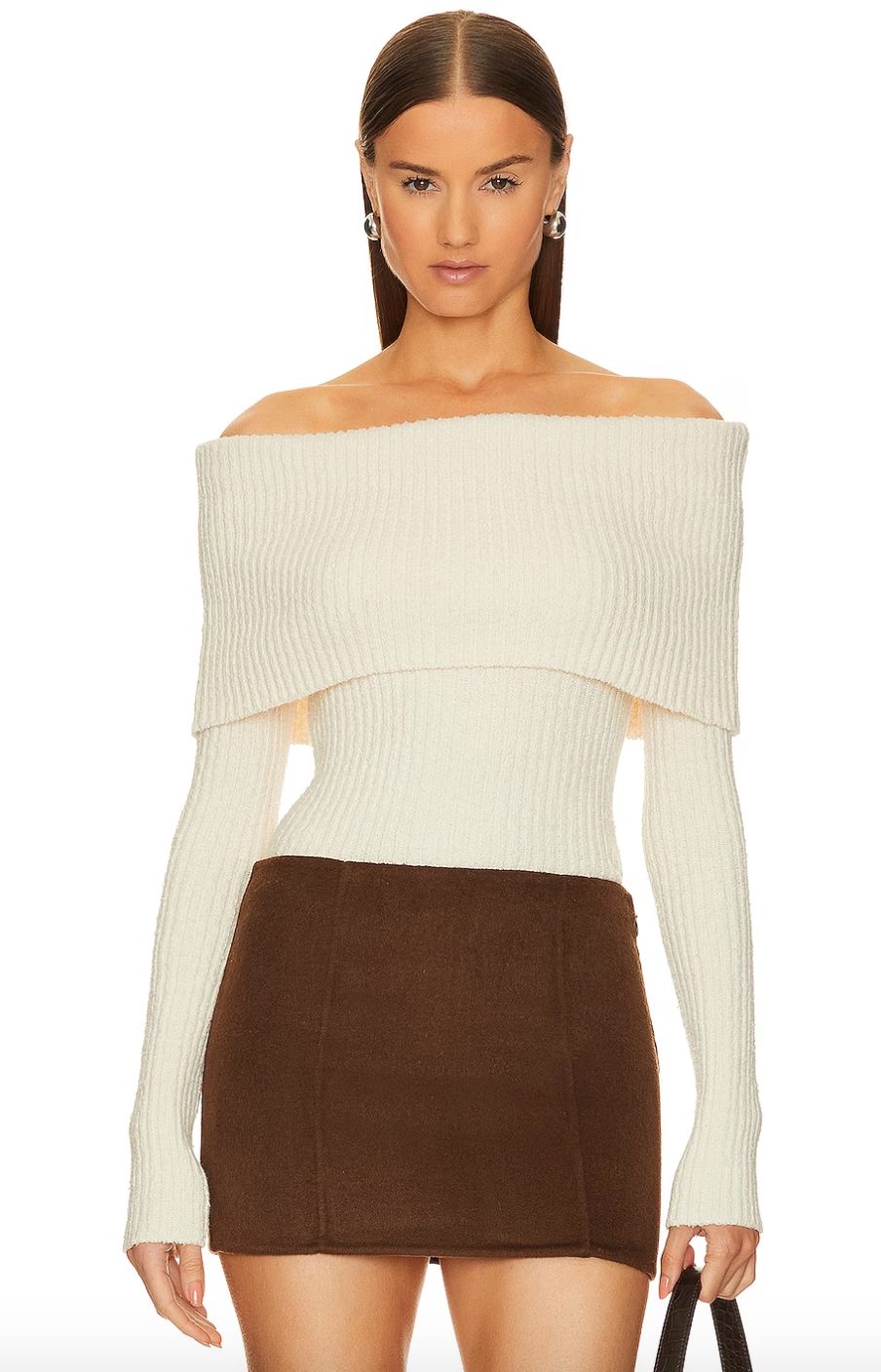 Ecru off shoulder sweater